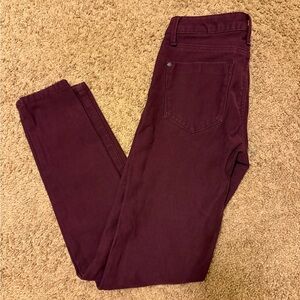Women's Burgundy Skinny Pants